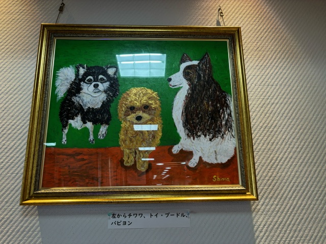 「パピヨン」アクリル画　動物画 パピヨン」アクリル画 動物画 絵画